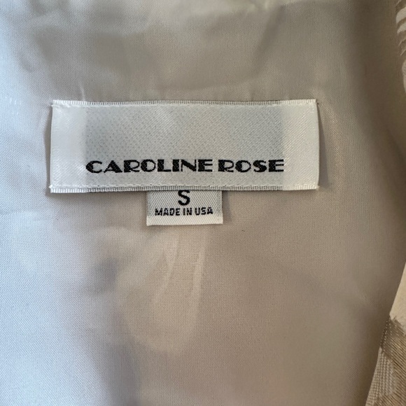 CAROLINE ROSE NWT $498.00 Metallic Gold/Cream Jacket Size S - Picture 3 of 8